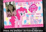 Pinkie Pie Birthday Invitations Pinkie Pie Birthday Party Invitations Printable Party