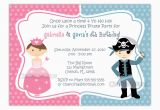 Pirate and Princess Birthday Invitations Free Printable Princess and Pirate Birthday Party