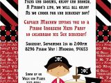 Pirate Birthday Party Invitation Wording Pirate Party Kid Invitation