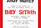 Pirate themed Birthday Party Invitations Pirate Birthday Invitations Template Best Template