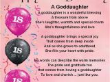 Poems for Birthday Girls Personalised Coaster Goddaughter Poem 18th Birthday