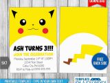 Pokemon Birthday Invitation Templates Free Pokemon Birthday Invitation Best Party Ideas