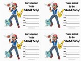 Pokemon Birthday Invitation Templates Free Pokemon Birthday Invitations Free Printable