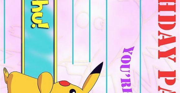 Pokemon Birthday Party Invitation Wording Pokemon Birthday Invitation