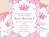 Princess 1st Birthday Invitation Wording Princess Birthday Invitation Card butterfly Custom Girl