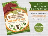 Print Yourself Birthday Invitations Dinosaur Birthday Invitations Dinosaur Invitation