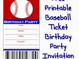 Printable Baseball Ticket Birthday Invitations Baseball Ticket Birthday Party Invitation About Family