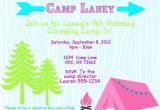 Printable Camp Out Birthday Invitations 8 Best Images Of Camping Party Invitations Free Printable