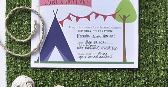 Printable Camp Out Birthday Invitations Download A Free Printable Camping Party Invitation Party