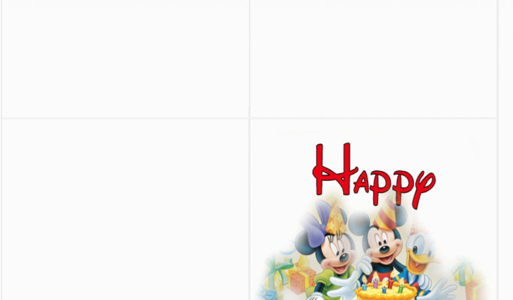 Printable Minnie Mouse Birthday Card Free Printable Disney Birthday