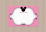 Printable Minnie Mouse Birthday Card Printable Minnie Mouse Thank You Card by Honeyprint On Etsy