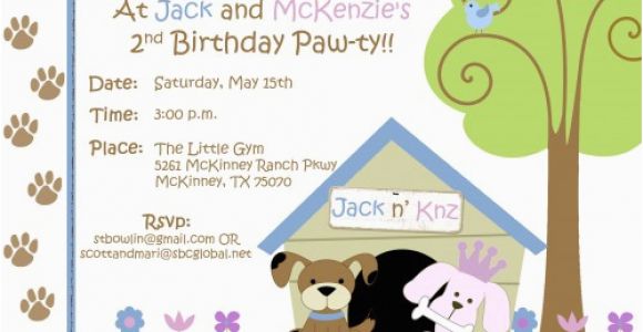 Puppy themed Birthday Party Invitations Free Dog themed Birthday Party Invitations Template Free