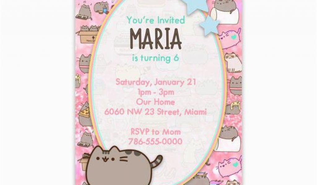 Pusheen Birthday Invitations 896 Best Images About Party On Pinterest ...