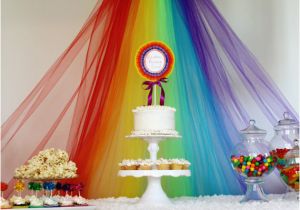 Rainbow Birthday Decoration Ideas Rainbow Birthday Party Ideas Little Us