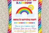 Rainbow First Birthday Invitations Rainbow 1st Birthday Invitations