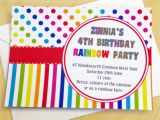 Rainbow themed Birthday Invitations Celebrate Summer with A Children 39 S Rainbow themed Party