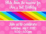 Rainbow themed Birthday Invitations Party Invitations Awesome Rainbow Party Invitations
