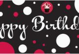 Red and Black Happy Birthday Banner Red and Black Birthday Banner Cupcake theme