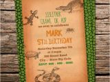 Reptile Birthday Invitations Printable Free Custom Printable Reptile Birthday Party Invitation Snake