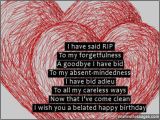 Rip and Happy Birthday Quotes Belated Birthday Poems for Boyfriend Late Birthday Poems