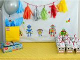 Robot Birthday Decorations Kara 39 S Party Ideas Robot Birthday Party Ideas Supplies