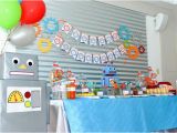 Robot Birthday Party Decorations Kara 39 S Party Ideas Robot Party Via Kara 39 S Party Ideas