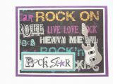 Rock N Roll Birthday Cards Rock 39 N Roll Birthday Card Rock Star Card Guitar Card