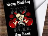 Rock N Roll Birthday Cards Rock N Roll Music Personalised Birthday Greetings Card Ebay