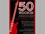 Rock N Roll Birthday Invitations 50th Birthday Rock N 39 Roll Party Invitation