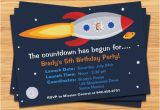 Rocket Ship Birthday Invitations Rocket Ship Birthday Party Invitation by eventfulcards