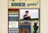 Rookie Of the Year Birthday Invitations Rookie Year Baseball Birthday Invitation by Fourleafprints