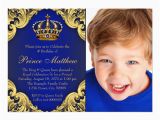 Royal Birthday Invitation Card Royal Blue Gold Prince Birthday Party Invitations Zazzle