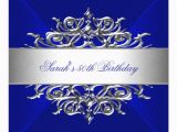 Royal Birthday Invitation Card Royal Blue On Silver 50th Birthday Party Card Zazzle Com