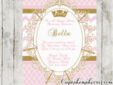 Royal Birthday Invitation Card Royal Princess Party Invitation Pink Personalized