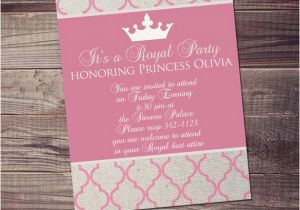 Royal Birthday Party Invitation Wording Customized Quick Ship Color and Wording by Amyssimpledesigns
