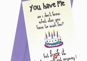 Rude Birthday Present for Him Funny Boyfriend Birthday Card Amazon Co Uk