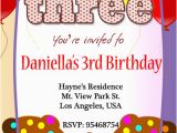 Sample Evite Birthday Invitations 3rd Birthday Invitations 365greetings Com