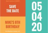 Save the Date Birthday Invite Save the Date Invitation Templates Canva