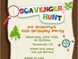 Scavenger Hunt Birthday Party Invitations Scavenger Hunt Printable Birthday Party by Candlesandfavors