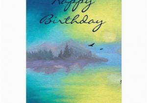 Scenic Birthday Cards Happy Birthday with Scenic Landscape Greeting Card Zazzle