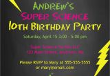 Science themed Birthday Party Invitations Science theme Birthday Party Invitations Crafty Chick