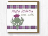 Scottish Birthday Cards Online Thistle Birthday Card southfield Stationers Com