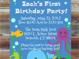 Sea themed Birthday Invitations Ocean theme First Birthday Invitation 1st 2nd 3rd Birthday