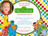 Sesame Street 1st Birthday Photo Invitations Sesame Street Birthday Invitation