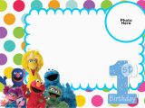 Sesame Street Birthday Invitation Templates Free Sesame Street 1st Birthday Invitation Template Free