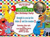 Sesame Street Photo Birthday Invitations Free Printable Custom Sesame Street Birthday Invitations