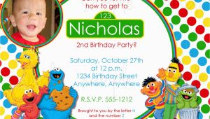 Sesame Street Photo Birthday Invitations Sesame Street Birthday Invitation