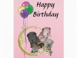 Shar Pei Birthday Card Chinese Shar Pei Pups with Balloons Happy Birthday Card