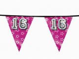 Sharechat Happy Birthday Banner New New Sweet 16 16th Happy Birthday Party Hanging Bunting