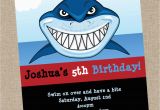 Shark Invites Birthday Party Shark Birthday Invitation Printable or Printed Shark Party